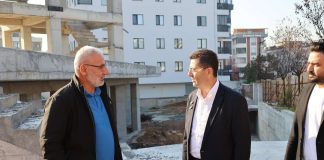 Başkan Çerkez’den Hacı Kazım Boran Camii İnşaatına Yerinde İnceleme