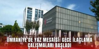 ÜMRANİYE’DE YAZ MESAİSİ: GECE İLAÇLAMA ÇALIŞMALARI BAŞLADI